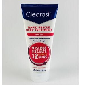 Clearasil Rapid Rescue Wash Deep Treatment 2% Salicylic Acne Face Wash Cleanser